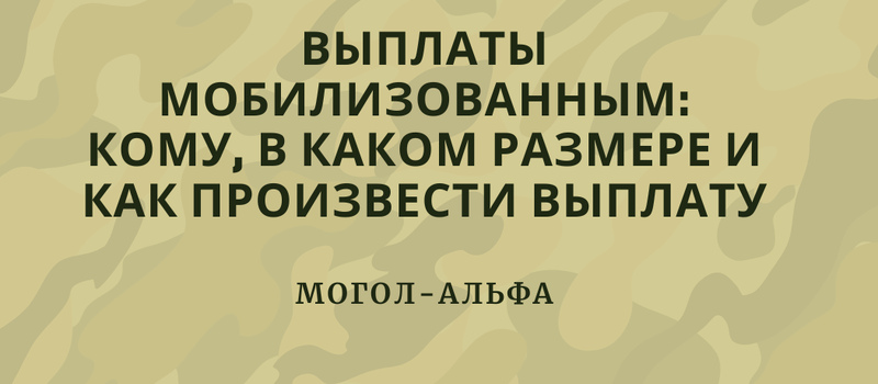 Выплаты мобилизованным: кому, в каком размере и как произвести выплату